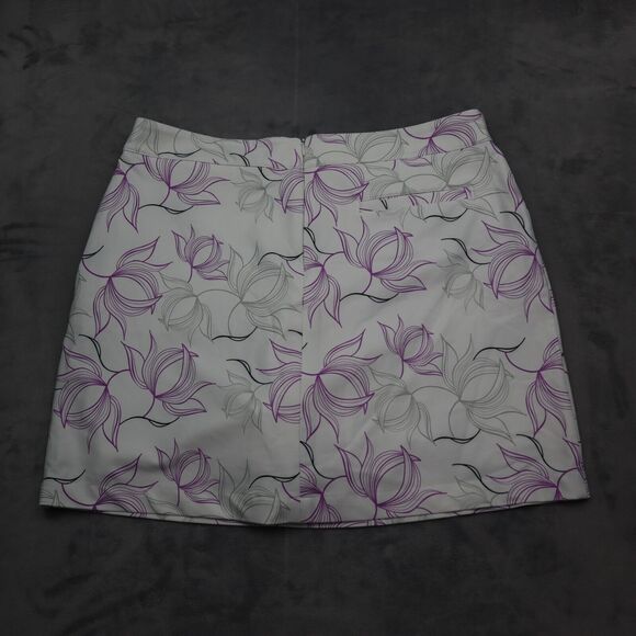 Tommy Armour Skort Womens 14 White High Rise Floral Dri Logic Golf Activewear - Picture 13 of 14